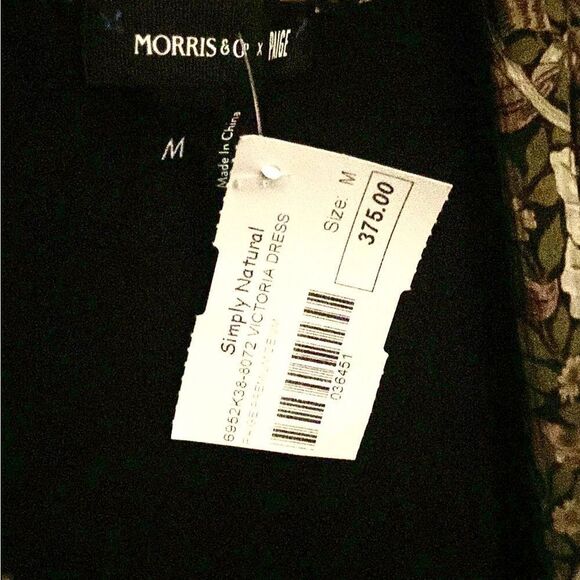 MORRIS & CO. x PAIGE // Vittoria Dress - Warm Suede/Tan Multi Silk NWT - Picture 2 of 6